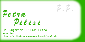 petra pilisi business card